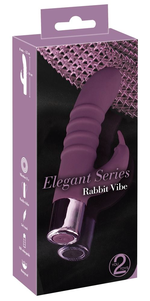 Фиолетовый вибратор-кролик с ребрышками Rabbit Vibe - 16 см. - 7