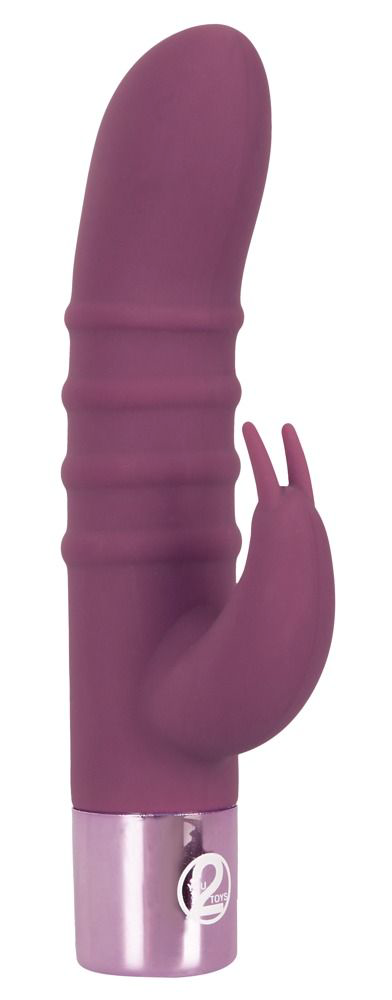 Фиолетовый вибратор-кролик с ребрышками Rabbit Vibe - 16 см. - 0