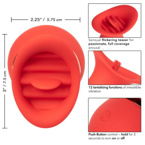Красный клиторальный вибростимулятор French Kiss Charmer - 2