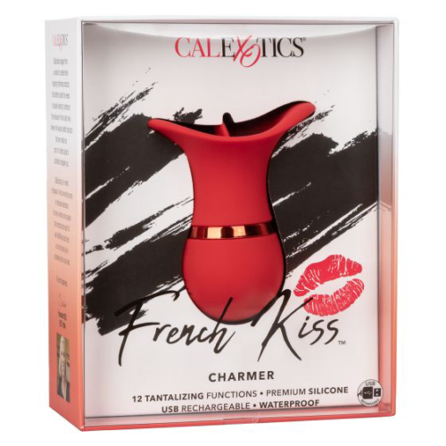Красный клиторальный вибростимулятор French Kiss Charmer - 3