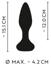 Черная анальная вибровтулка Remote Controlled Butt Plug - 15,1 см. - 7