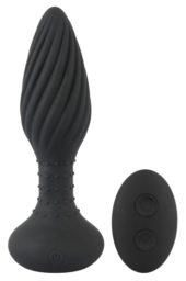 Черная анальная вибровтулка Remote Controlled Butt Plug - 15,1 см. - 0