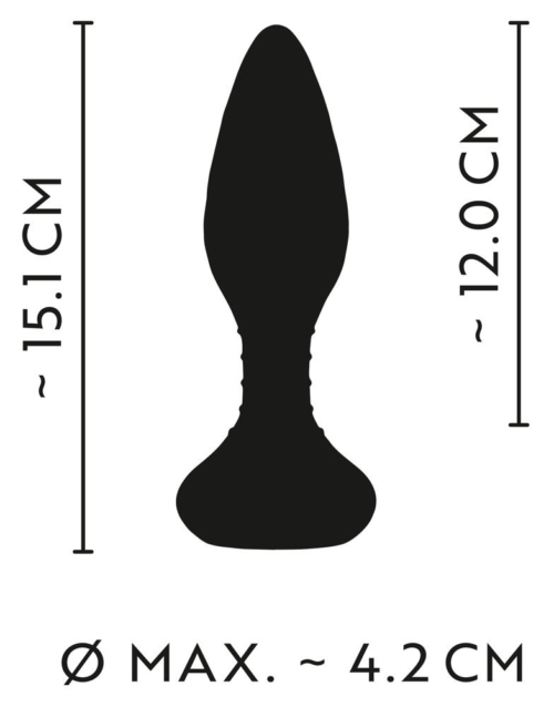 Черная анальная вибровтулка Remote Controlled Butt Plug - 15,1 см. - 7