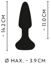 Черная анальная вибровтулка Remote Controlled Butt Plug - 14,2 см. - 7