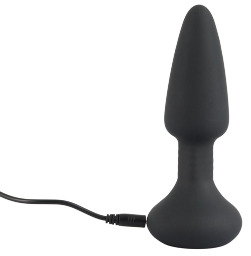 Черная анальная вибровтулка Remote Controlled Butt Plug - 14,2 см. - 5