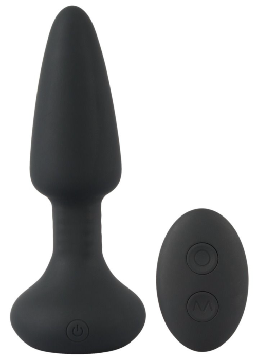 Черная анальная вибровтулка Remote Controlled Butt Plug - 14,2 см. - 0