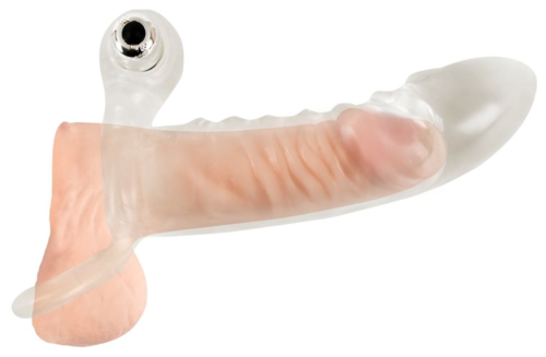 Прозрачная вибронасадка Vibrating Sleeve - 15,6 см. - 6