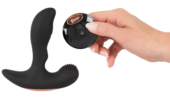 Черный вибромассажер простаты Remote Controlled Prostate Plug with 2 Functions - 13,6 см. - 3