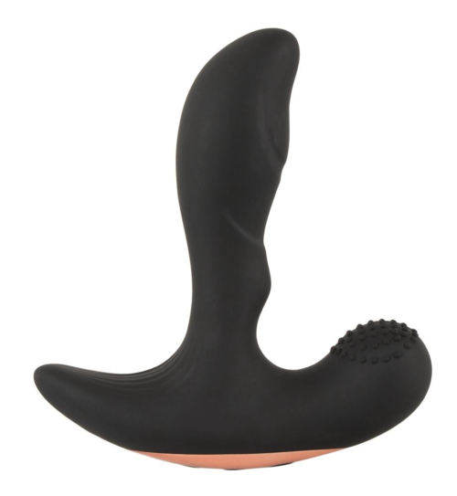 Черный вибромассажер простаты Remote Controlled Prostate Plug with 2 Functions - 13,6 см. - 1