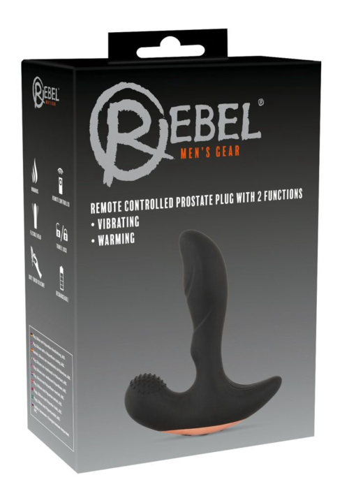 Черный вибромассажер простаты Remote Controlled Prostate Plug with 2 Functions - 13,6 см. - 9