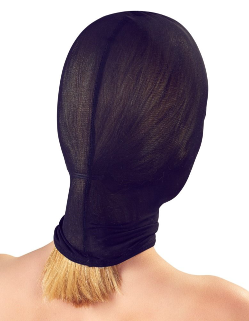 Черный шлем на голову с вырезами - 4