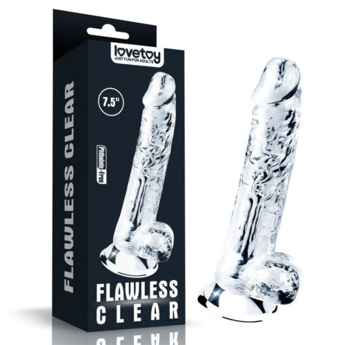 Прозрачный фаллоимитатор Flawless Clear Dildo 7.5 - 19 см. - 1