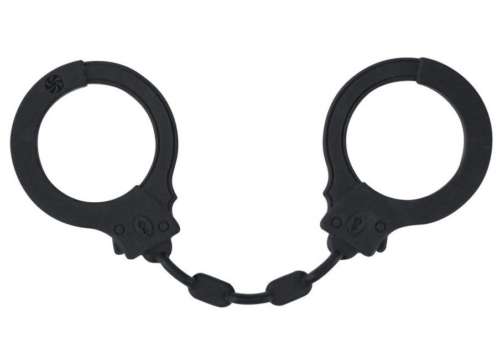 Черные силиконовые наручники Suppression - 0