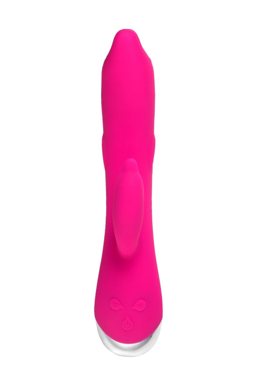 Розовый вибратор-кролик «Дрючка-Удовольствие» - 22 см. - 2