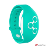 Розовое виброяйцо с зеленым пультом-часами Wearwatch Egg Wireless Watchme - 4