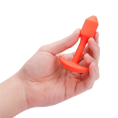 Оранжевая вибропробка для ношения B-vibe Snug Plug 1 - 10 см. - 3