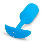 Голубая вибропробка для ношения B-vibe Snug Plug 3 - 12,4 см. - 2