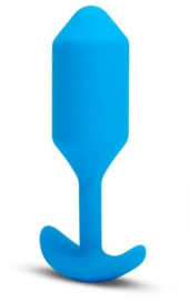 Голубая вибропробка для ношения B-vibe Snug Plug 3 - 12,4 см. - 0