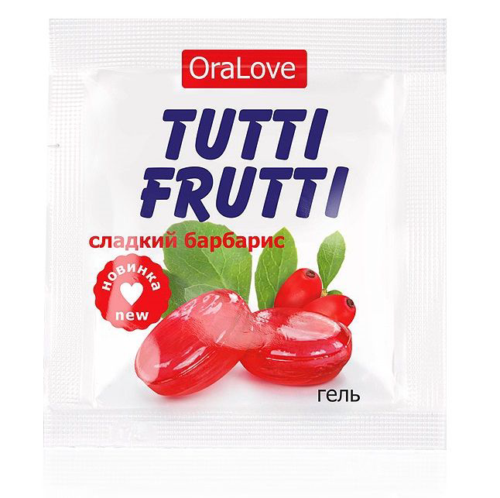 Гель-смазка Tutti-frutti со вкусом барбариса - 4 гр. - 0