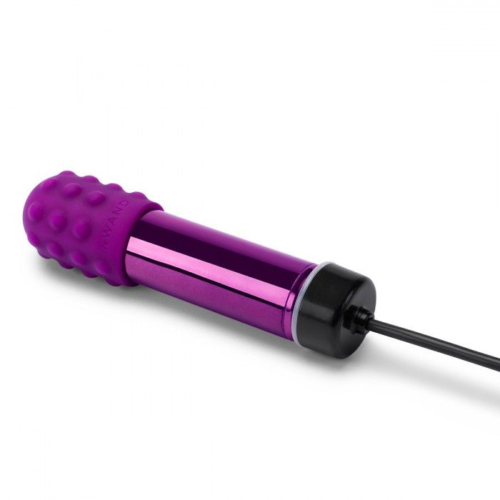 Фиолетовая вибропулька Le Wand Bullet с 2 нежными насадками - 2