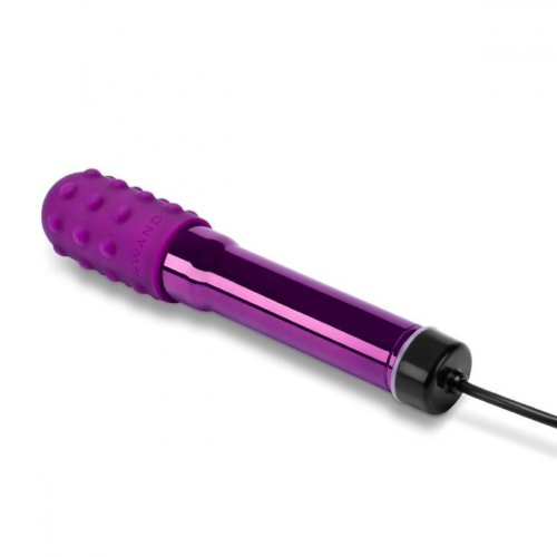 Фиолетовый жезловый вибратор Le Wand Grand Bullet с двумя нежными насадками - 2
