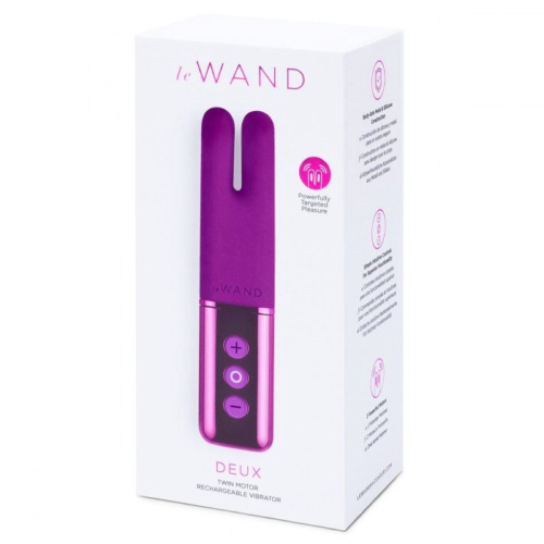 Фиолетовый двухмоторный мини-вибратор Le Wand Deux - 5