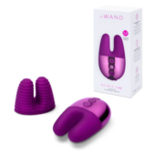 Фиолетовый вибратор с ушками Le Wand Double Vibe - 4