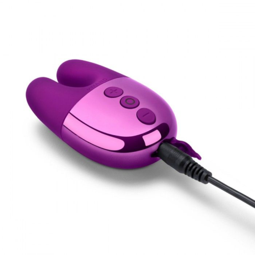 Фиолетовый вибратор с ушками Le Wand Double Vibe - 1