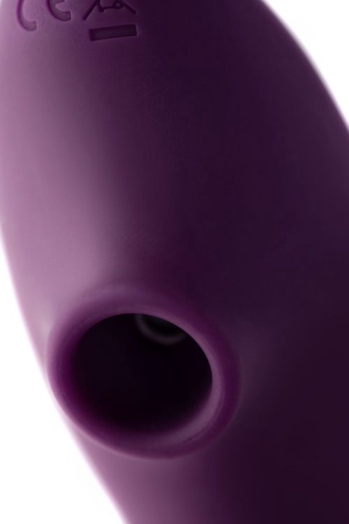 Фиолетовый вибромассажер с двойной стимуляцией Mave - 10