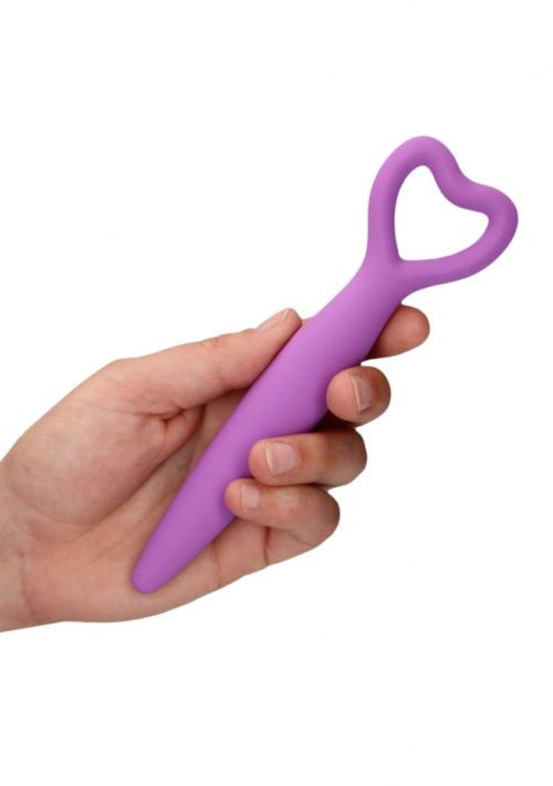 Набор фиолетовых вагинальных расширителей с вибропулей Silicone Vaginal Dilator Set - 2