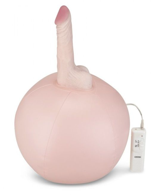 Надувной секс-мяч с реалистичным вибратором - 0