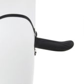 Черный полый страпон с вибрацией Mojo Ghia - 16 см. - 3