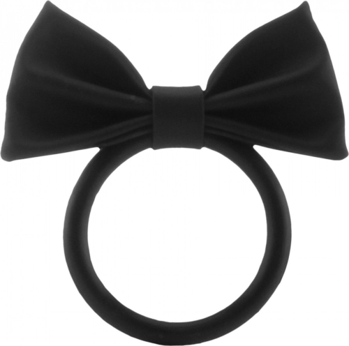 Черное эрекционное кольцо Gentlemans Ring - 0