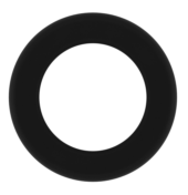 Чёрное эрекционное кольцо Cockring No.39 - 1