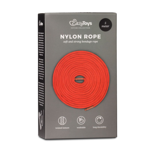 Красная веревка для связывания Nylon Rope - 5 м. - 1