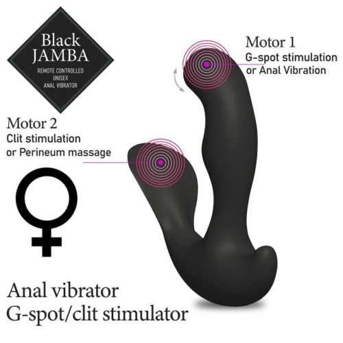 Универсальный анальный массажер Black Jamba Anal Vibrator - 12 см. - 2