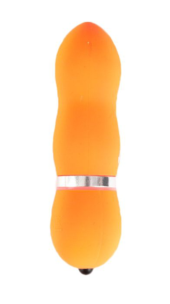 Оранжевый водонепроницаемый мини-вибратор - 10 см. - 0