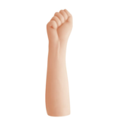 Телесный стимулятор в виде руки со сжатыми в кулак пальцами - 36 см. - 0