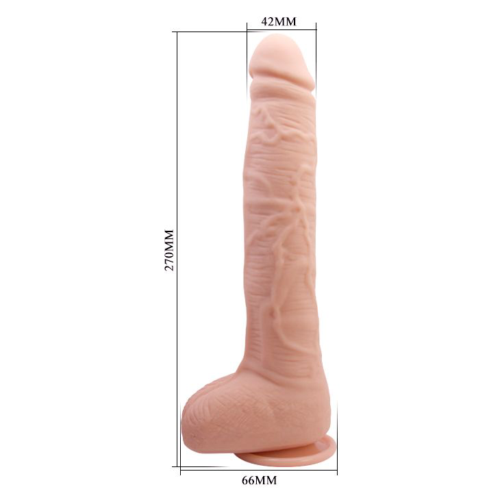 Телесный фаллоимитатор-гигант на присоске Dick - 27 см. - 4