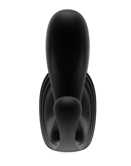 Черный анально-вагинальный вибромассажер Top Secret+ - 3