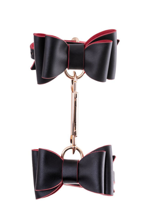 Черно-красный бондажный набор Bow-tie - 5