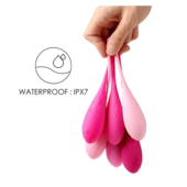 Набор из 6 розовых вагинальных шариков FemmeFit Pelvic Muscle Training Set - 2
