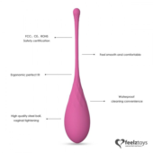Набор из 6 розовых вагинальных шариков FemmeFit Pelvic Muscle Training Set - 4