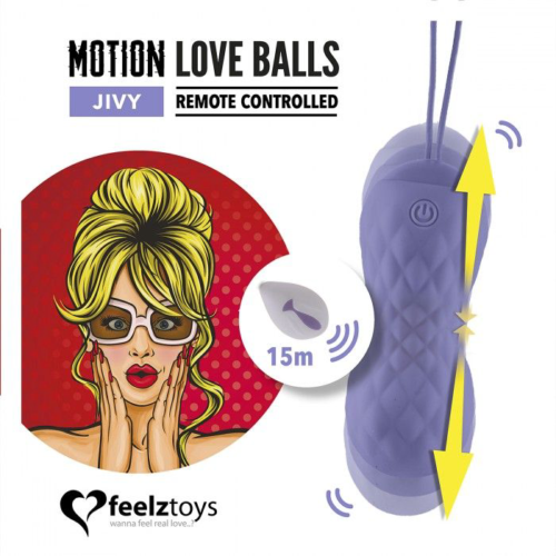 Фиолетовые вагинальные шарики Remote Controlled Motion Love Balls Jivy - 0