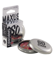 Экстремально тонкие презервативы в железном кейсе MAXUS Extreme Thin - 3 шт. - 1