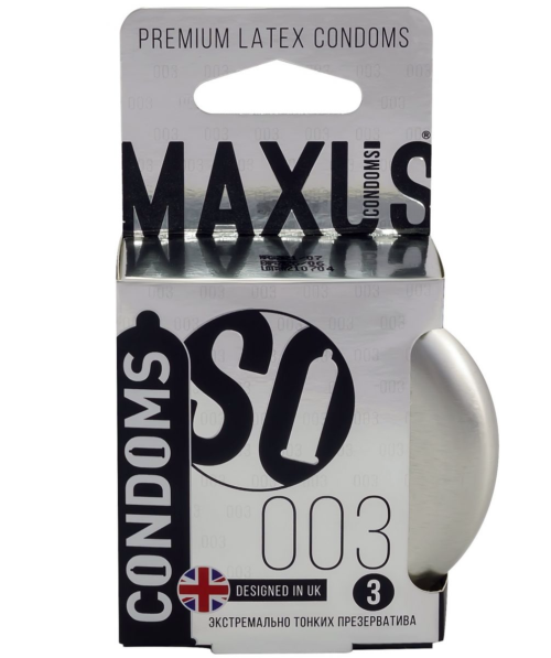 Экстремально тонкие презервативы в железном кейсе MAXUS Extreme Thin - 3 шт. - 0