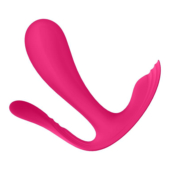 Розовый анально-вагинальный вибромассажер Top Secret+ - 1