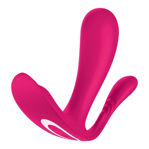 Розовый анально-вагинальный вибромассажер Top Secret+ - 0