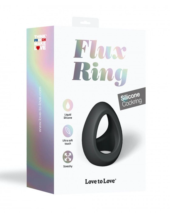 Черное фигурное эрекционное кольцо Flux Ring - 4