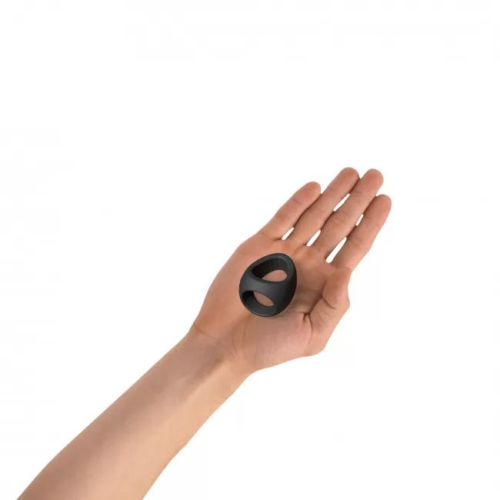 Черное фигурное эрекционное кольцо Flux Ring - 2
